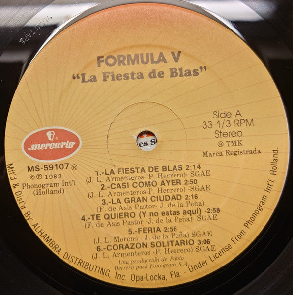 Formula V (2) : La Fiesta De Blas (LP, Album, RE)