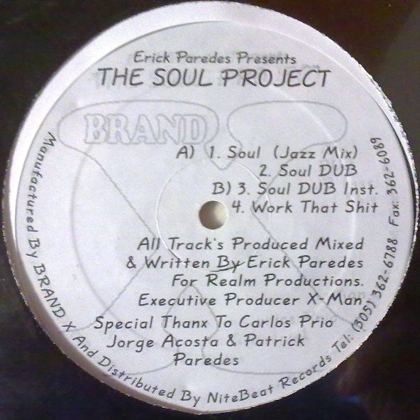 Erick Paredes : The Soul Project (12")
