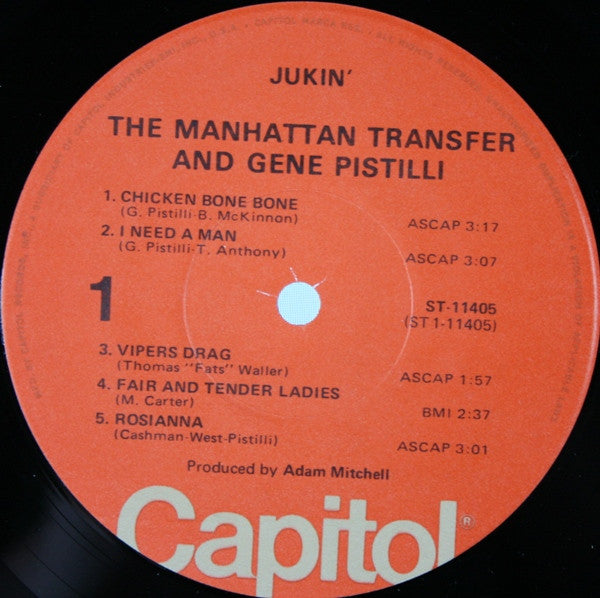 The Manhattan Transfer And Eugene Pistilli : Jukin' (LP, Album, RE)