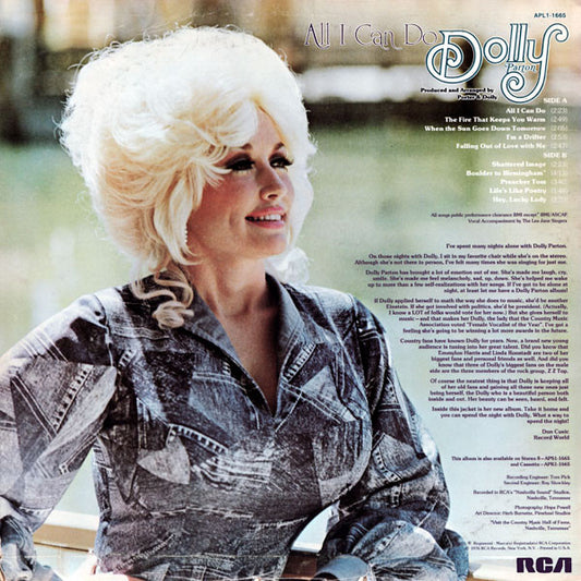 Dolly Parton : All I Can Do (LP, Album, San)