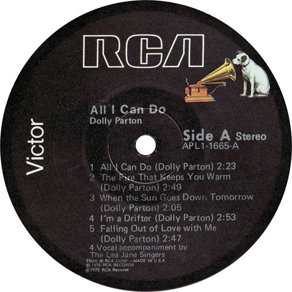 Dolly Parton : All I Can Do (LP, Album, San)