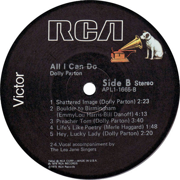 Dolly Parton : All I Can Do (LP, Album, San)