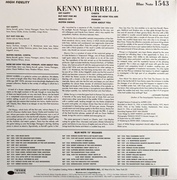 Kenny Burrell : Kenny Burrell (LP, Album, Mono, RE, 180)