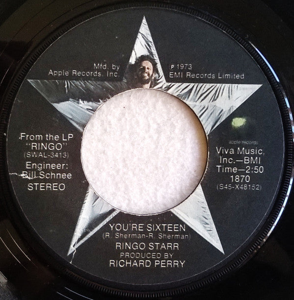 Ringo Starr : You're Sixteen (7", Win)
