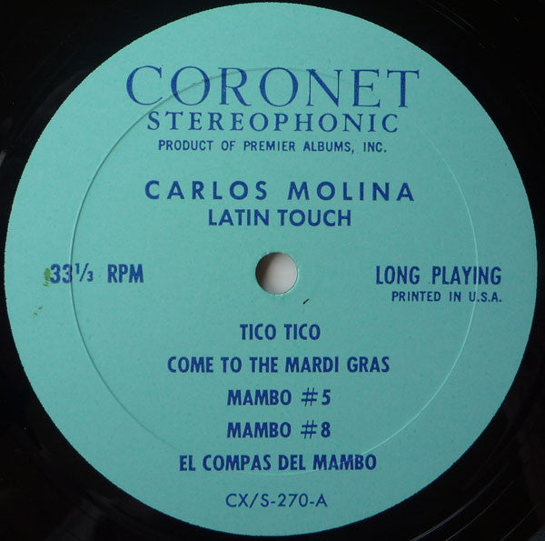 Carlos Molina And His Orchestra : Latin Touch (LP, Album)