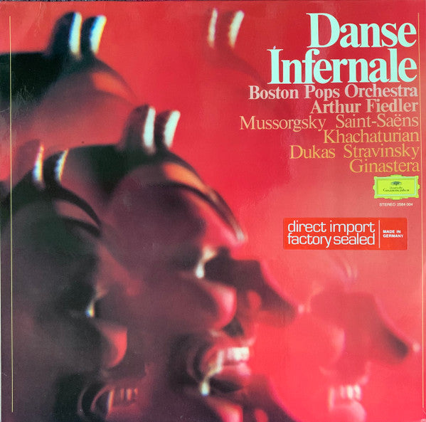 Boston Pops Orchestra, Arthur Fiedler, Modest Mussorgsky / Camille Saint-Saëns / Aram Khatchaturian / Paul Dukas / Igor Stravinsky / Alberto Ginastera : Danse Infernale (LP, Album)