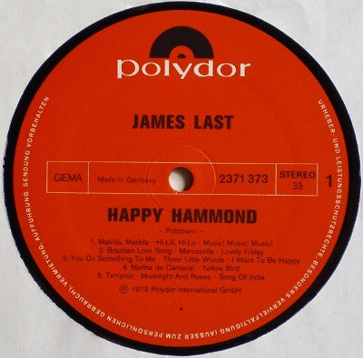 James Last : Happy Hammond (LP, Album)