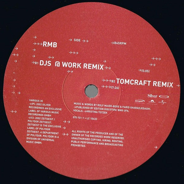 RMB : Redemption 2.0 (Remixes) (12")