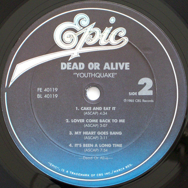 Dead Or Alive : Youthquake (LP, Album, Car)