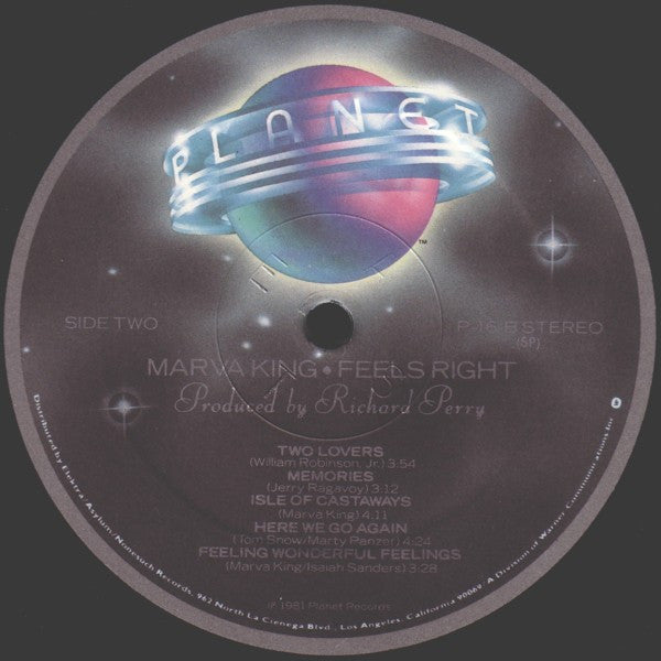 Marva King : Feels Right (LP, Album)