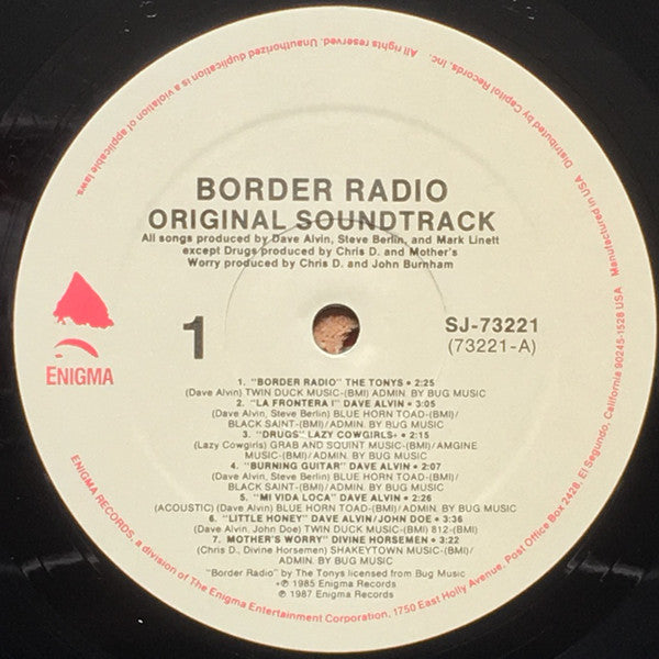 Various : Border Radio (Original Soundtrack Recording) (LP, Comp)