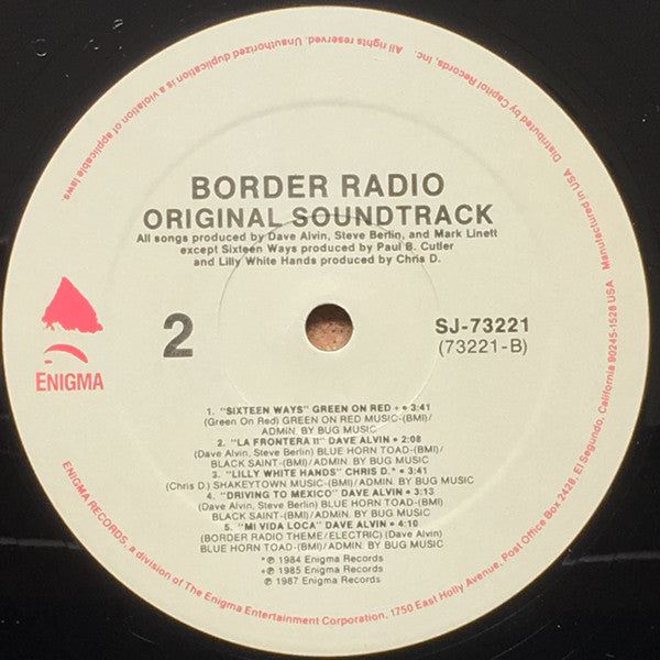 Various : Border Radio (Original Soundtrack Recording) (LP, Comp)