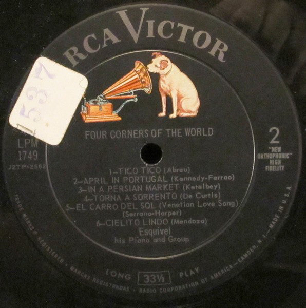 Esquivel, His Piano And Group* : Four Corners Of The World (LP, Album, Mono)