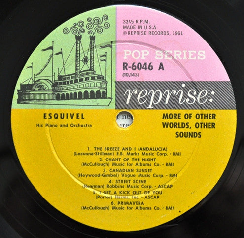 Esquivel His Piano And His Orchestra* : More Of Other Worlds, Other Sounds (LP, Album, Mono)