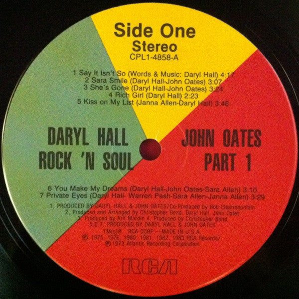 Daryl Hall & John Oates : Rock 'N Soul Part 1 (LP, Comp, Ind)