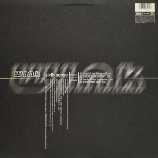 Josh Wink - Sixth Sense vinyl record, 12" (Very Good Plus (VG+)) | Lulo Records