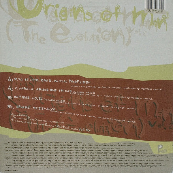 Various : Origins Of Man Vol. 2 (The Evolution) E.P. (12", EP, Ltd, Smplr)