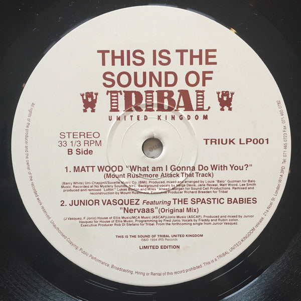 Various : This Is The Sound Of Tribal United Kingdom (2xLP, Ltd)