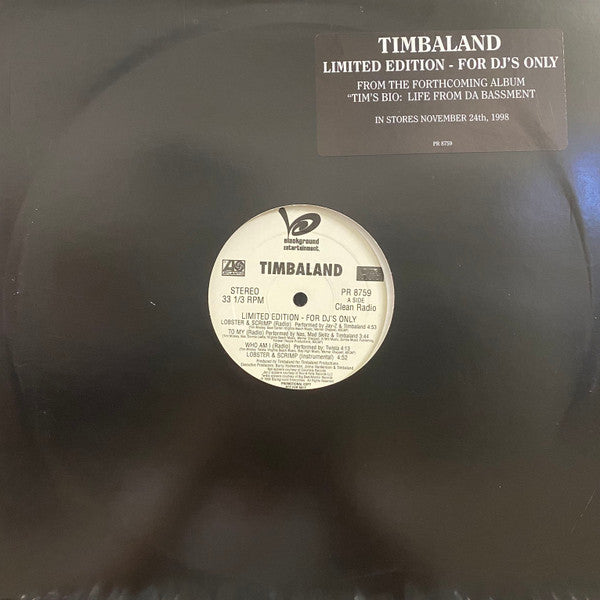 Timbaland : Limited Edition - For DJ's Only (12", Ltd, Promo)