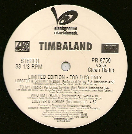 Timbaland - Limited Edition - For DJ's Only vinyl record, 12" (Very Good Plus (VG+)) | Lulo Records