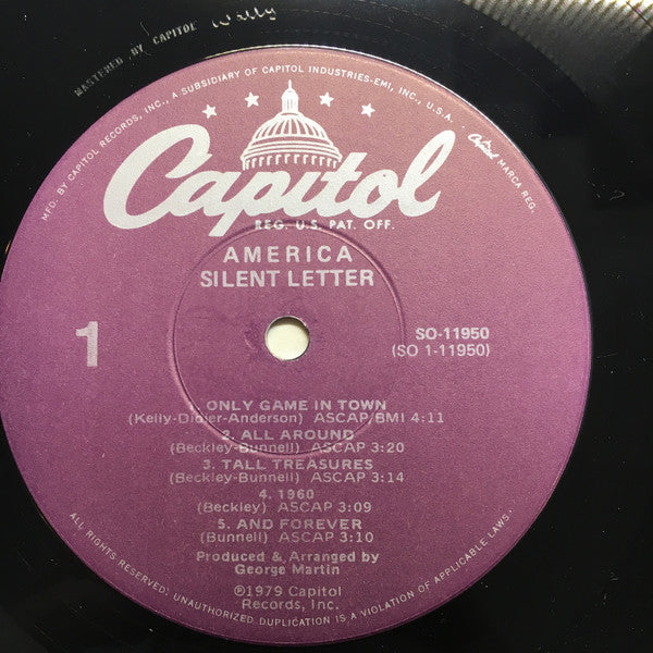 America (2) : Silent Letter (LP, Album, Jac)