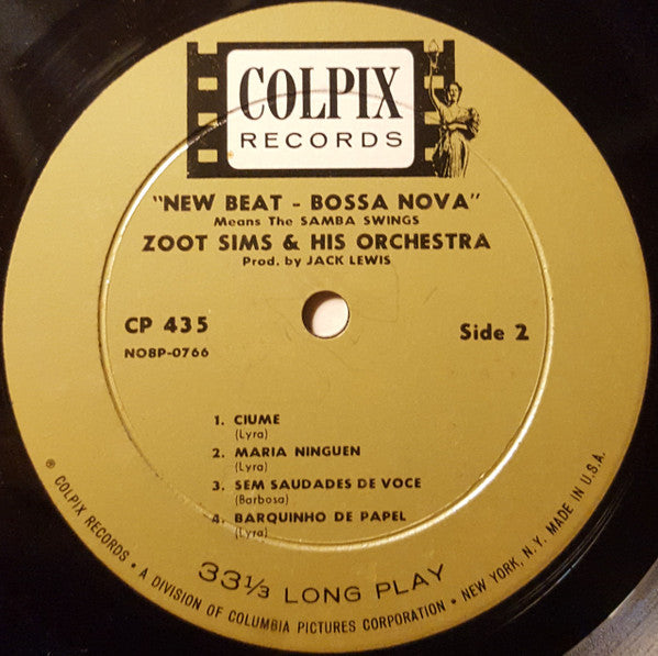 Zoot Sims And His Orchestra : New Beat Bossa Nova Means The Samba Swings (LP, Album, Mono, RE)