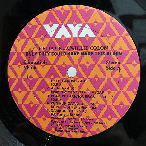 Celia Cruz & Willie Colón : Only They Could Have Made This Album (LP, Album, RP)