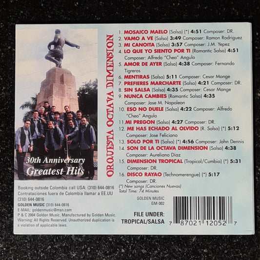 Orquesta Octava Dimension* : 30th Anniversary / Grandes Exitos (CD, Comp)