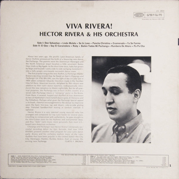 Hector Rivera & His Orchestra* : Viva Rivera! (LP, Mono)