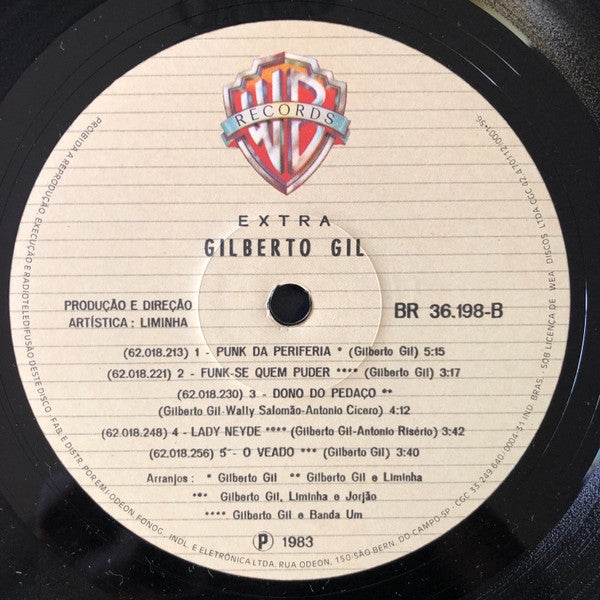 Gilberto Gil : Extra (LP, Album, Gat)