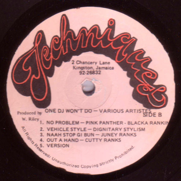 Various : One D.J. Won't Do (LP, Comp)