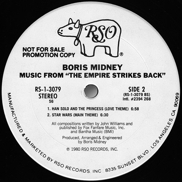 Boris Midney : Music From The Empire Strikes Back (LP, Album, Promo, Pit)