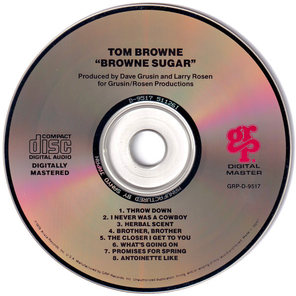 Tom Browne : Browne Sugar (CD, Album, RE, RM)
