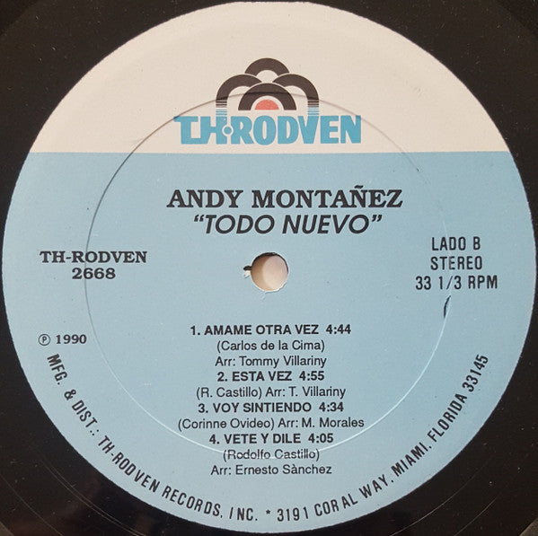 Andy Montañez : Todo Nuevo..! (LP, Album)
