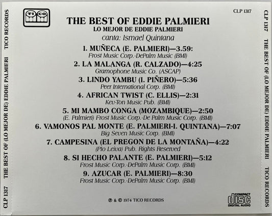 Eddie Palmieri - The Best Of Eddie Palmieri - Lo Mejor De Eddie Palmieri vinyl record, CD (Near Mint (NM or M-)) | Lulo Records