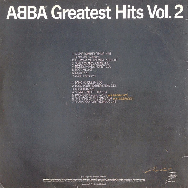ABBA : Greatest Hits Vol. 2 (LP, Comp, Gat)