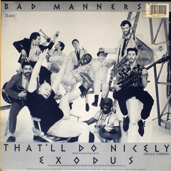 Bad Manners : That'll Do Nicely (12", Maxi, Promo)