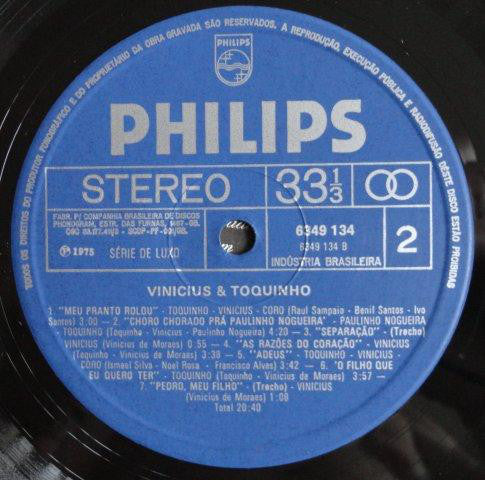Toquinho & Vinicius : Vinicius / Toquinho (LP, Album, Gat)