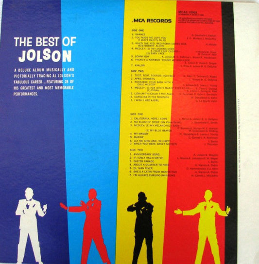 Al Jolson - The Best Of Al Jolson vinyl record, 2xLP (Mint (M)) | Lulo Records
