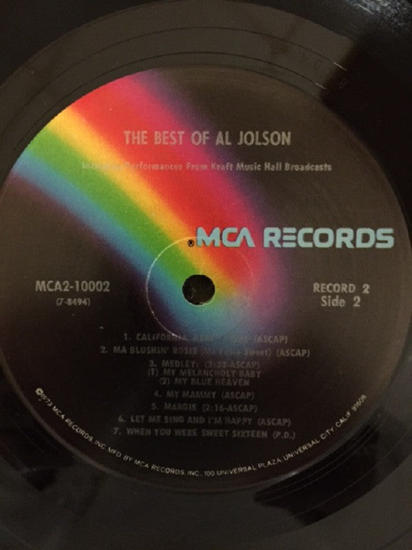 Al Jolson : The Best Of Al Jolson (2xLP, Comp, RE)