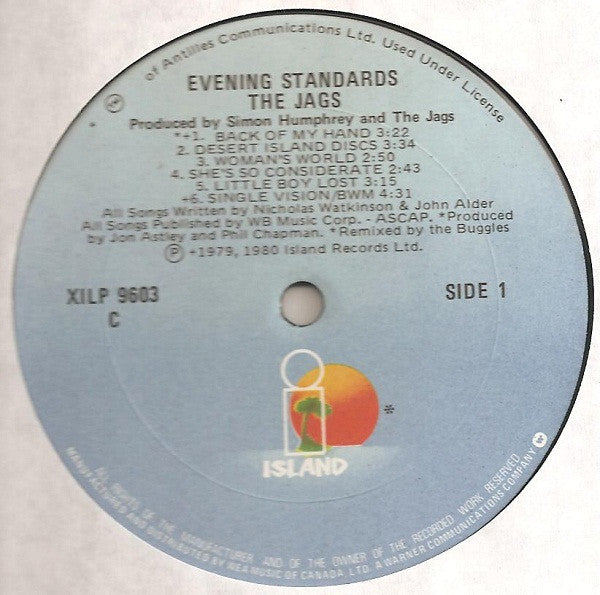 The Jags : Evening Standards (LP, Album)