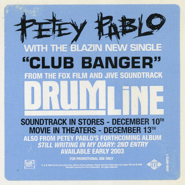 Petey Pablo : Club Banger (12", Promo)