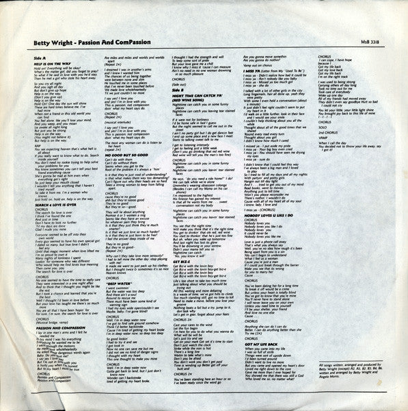 Betty Wright : Passion & Compassion (LP, Album)