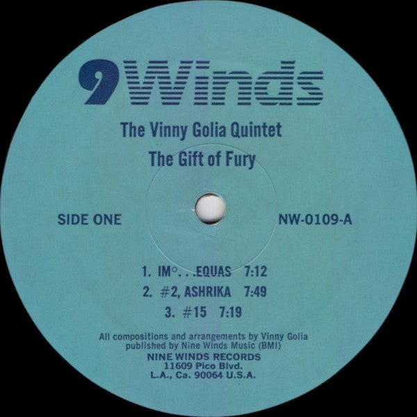 The Vinny Golia Quintet : The Gift Of Fury (LP, Album)