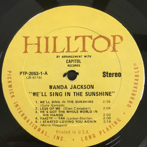 Wanda Jackson : We'll Sing In The Sunshine (LP, Comp, RE)