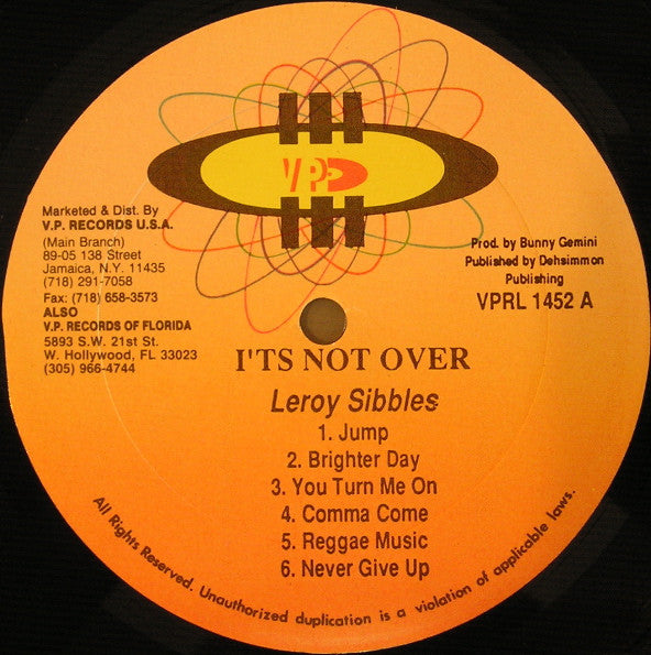 Leroy Sibbles : It's Not Over (LP, Album)