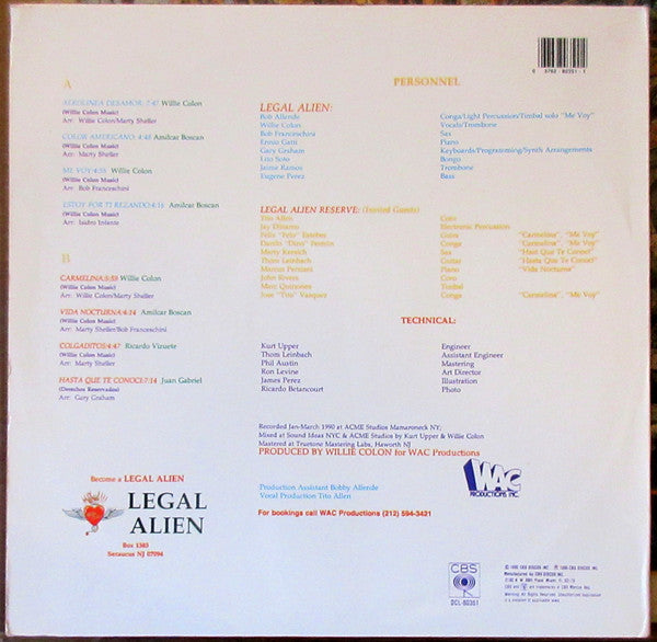 Willie Colón : Color Americano (LP, Album)