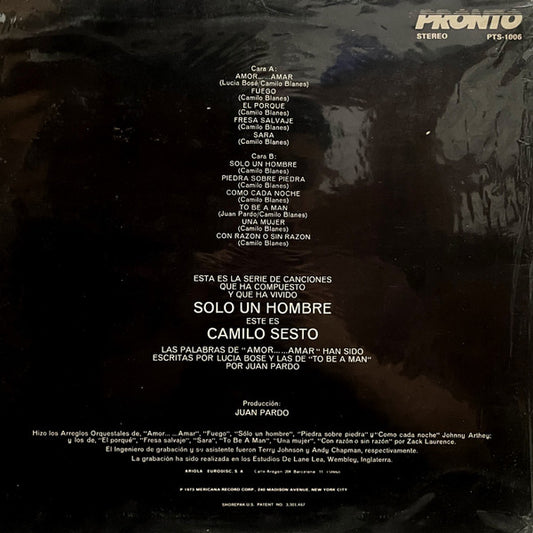 Camilo Sesto - Amor .....Amar vinyl record, LP (Very Good Plus (VG+)) | Lulo Records