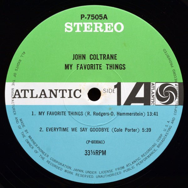 John Coltrane = John Coltrane : My Favorite Things = マイ・フェイヴァリット・シングス (LP, Album, RE)