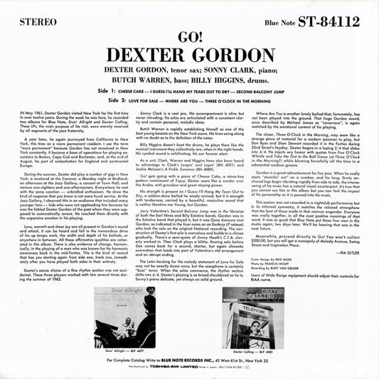 Dexter Gordon : Go! (LP, Album, RE)